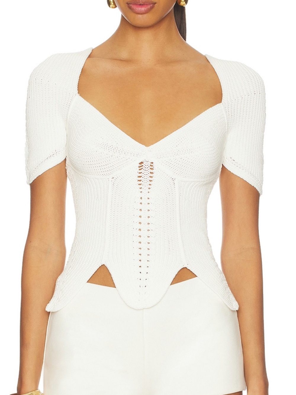 Cult Gaia Eliza Top White Xs NWT